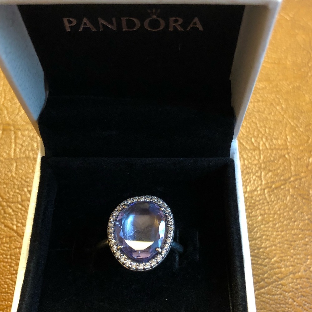 Glamorous Legacy Silver Amethyst and CZ ring